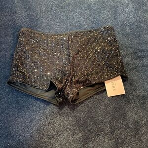 Black Sequin Shorts